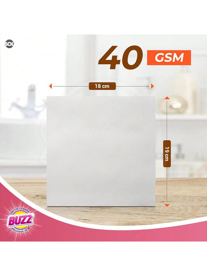 Buzz 220pk Anti-Bac Multisurface Wipes, 18cm X 19cm Rhubarb Scented Cleaning Wipes For Kitchen, Home & Office Surfaces, Multi-Purpose Surface Cleaner, Streak-Free, Quick-Drying, Remove Grease & Dirt