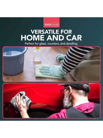 SOL 40pk Microfibre Cloths In Dispensers For Tidy Storage, Multipurpose Cleaning Cloths For Home, Kitchen & Car, Reusable, Absorbent, Streak-Free Cleaning Polishing Windows Surfaces (2 X 20pk)