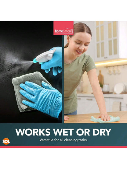 SOL 40pk Microfibre Cloths In Dispensers For Tidy Storage, Multipurpose Cleaning Cloths For Home, Kitchen & Car, Reusable, Absorbent, Streak-Free Cleaning Polishing Windows Surfaces (2 X 20pk)