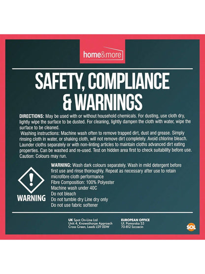 SOL 40pk Microfibre Cloths In Dispensers For Tidy Storage, Multipurpose Cleaning Cloths For Home, Kitchen & Car, Reusable, Absorbent, Streak-Free Cleaning Polishing Windows Surfaces (2 X 20pk)