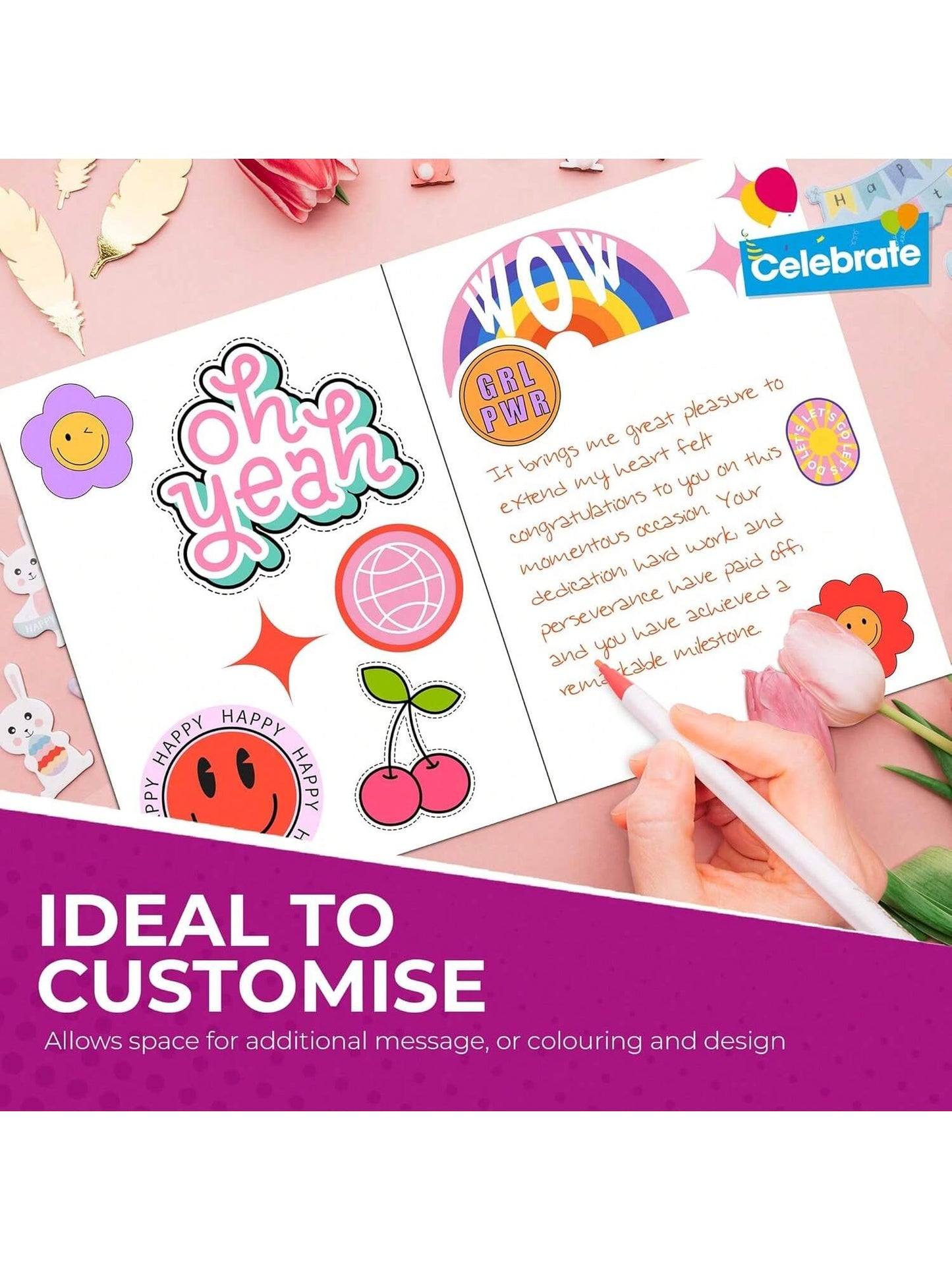 SOL 18pc Thank You Cards Multipack With Envelopes - Premium 250 GSM White Cardstock - A6 Small Size, Blank Inside. Bulk Pack For Wedding, Business, Greeting, Bridesmaid, Easter, Teacher Appreciation.