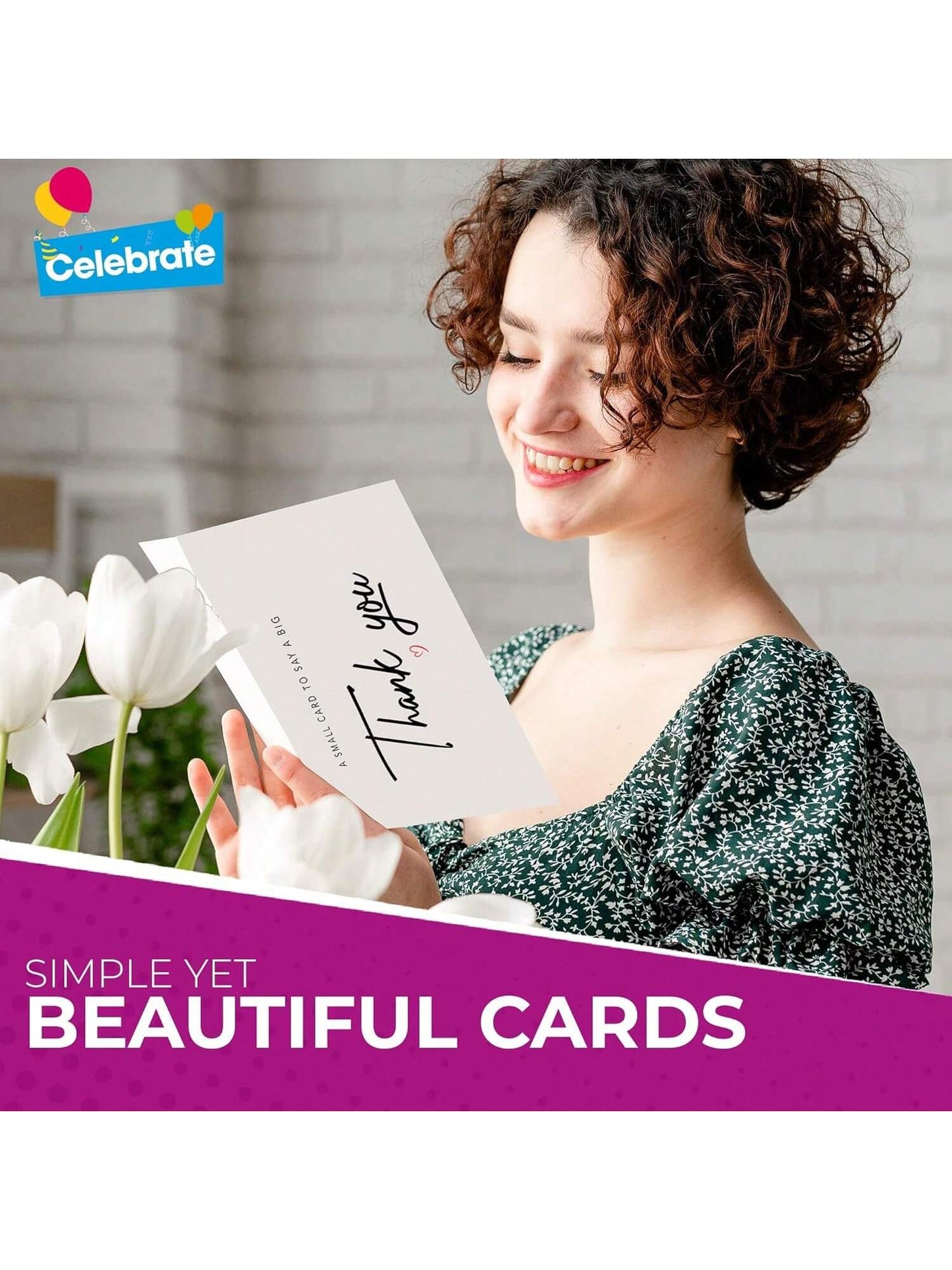 SOL 18pc Thank You Cards Multipack With Envelopes - Premium 250 GSM White Cardstock - A6 Small Size, Blank Inside. Bulk Pack For Wedding, Business, Greeting, Bridesmaid, Easter, Teacher Appreciation.