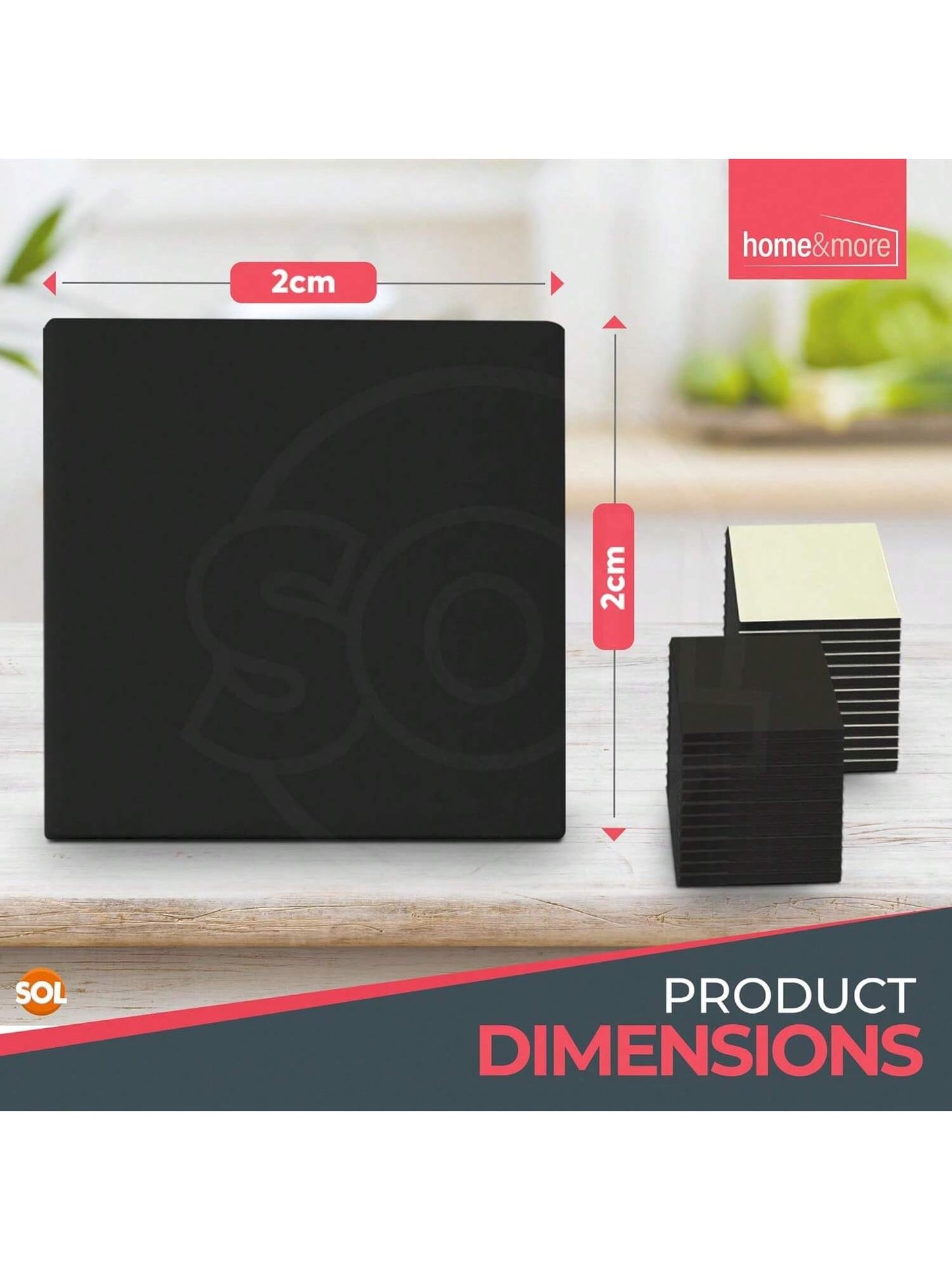 SOL 160pk Exterior Sticky Pads – 2x2cm Heavy Duty Double-Sided Adhesive Mounting Pads – Strong, Weatherproof, And Versatile For DIY Projects, Home, Office, Car, Wall Fixing, And Outdoor Applications