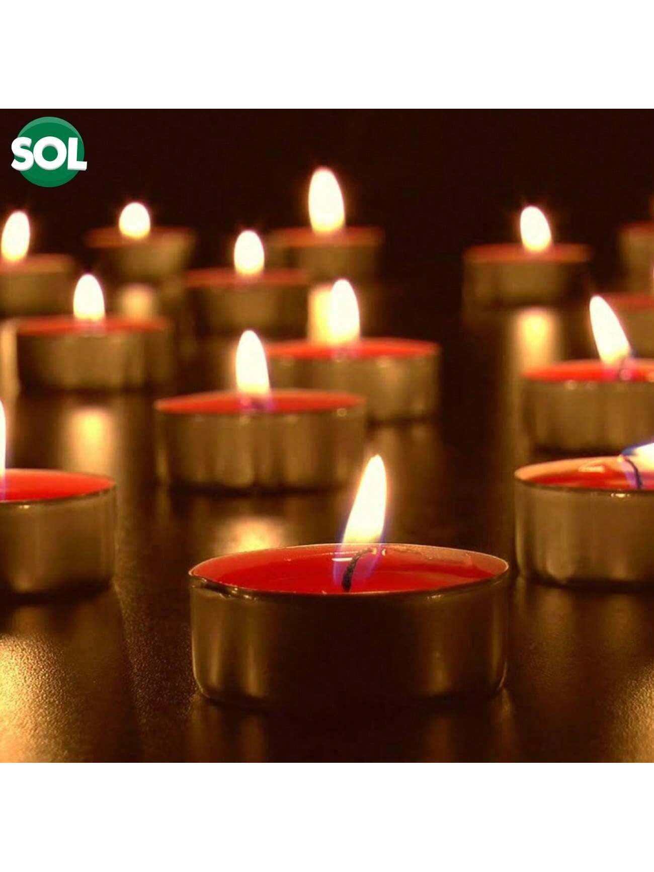 SOL 60pk Mixed Scented Tea Lights Candles - Fresh Berries, Lavender, Fresh Peach, Mountain Spring, Vanilla Scented Tea Lights, Long-Lasting For Home Decor, Aromatic, Cosy Evenings & Special Occasion