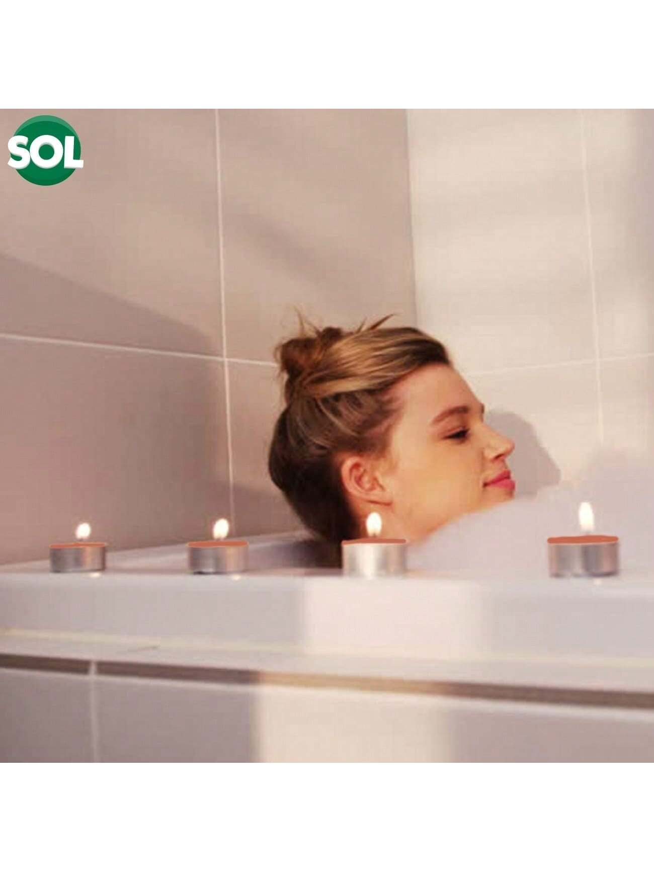 SOL 60pk Mixed Scented Tea Lights Candles - Fresh Berries, Lavender, Fresh Peach, Mountain Spring, Vanilla Scented Tea Lights, Long-Lasting For Home Decor, Aromatic, Cosy Evenings & Special Occasion