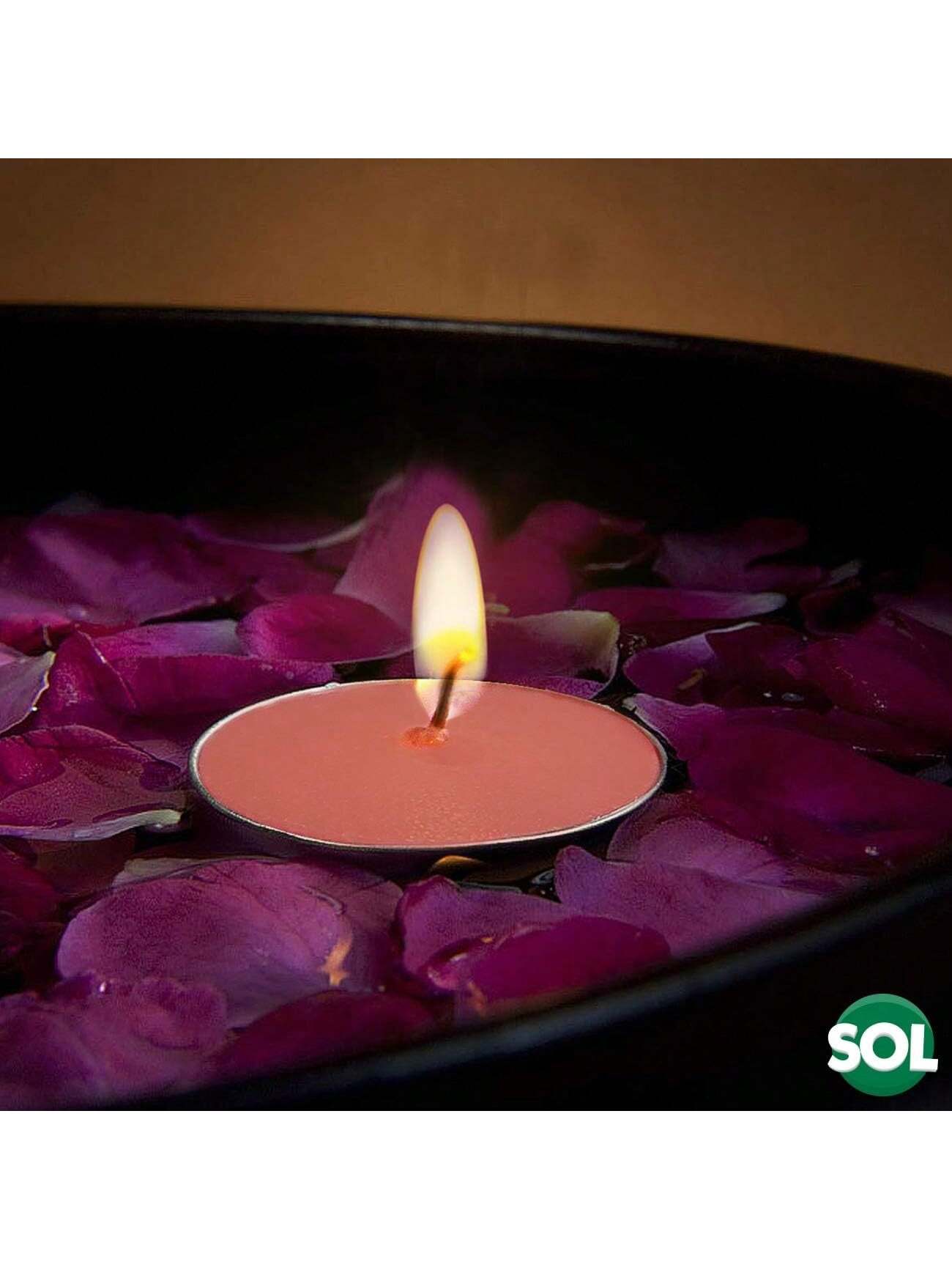 SOL 60pk Mixed Scented Tea Lights Candles - Fresh Berries, Lavender, Fresh Peach, Mountain Spring, Vanilla Scented Tea Lights, Long-Lasting For Home Decor, Aromatic, Cosy Evenings & Special Occasion