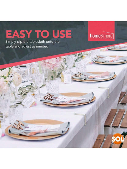 SOL 16pk Stainless Steel Tablecloth Clips - Metal Table Clips For Tablecloths, Party Tables, Indoor & Outdoor Use - Durable Tablecloth Holders