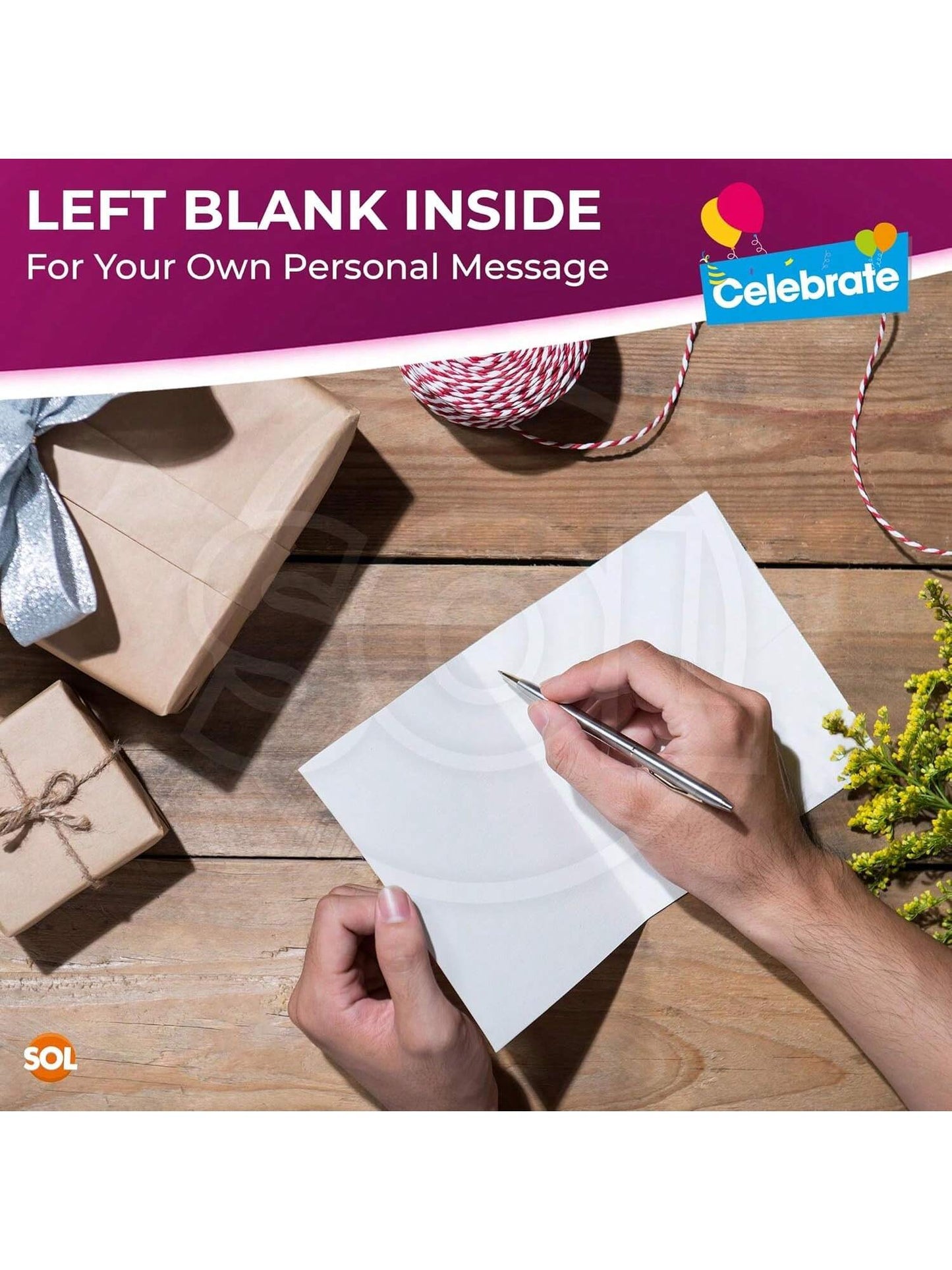 SOL 20pk Birthday Cards For Women Multipack & 20pcs Envelopes - 15x15cm Assorted Happy Birthday Cards For Her - Elegant Designs, Thoughtful Messages, Durable, Perfect For Creating Smiles And Memories