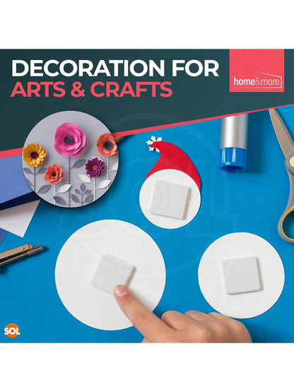 SOL 160pcs Interior Sticky Pads - 20mm Double-Sided Sticky Foam Pads For Wall Mounting, Card Making & Crafts - Heavy-Duty Square Adhesive Sticky Fixers