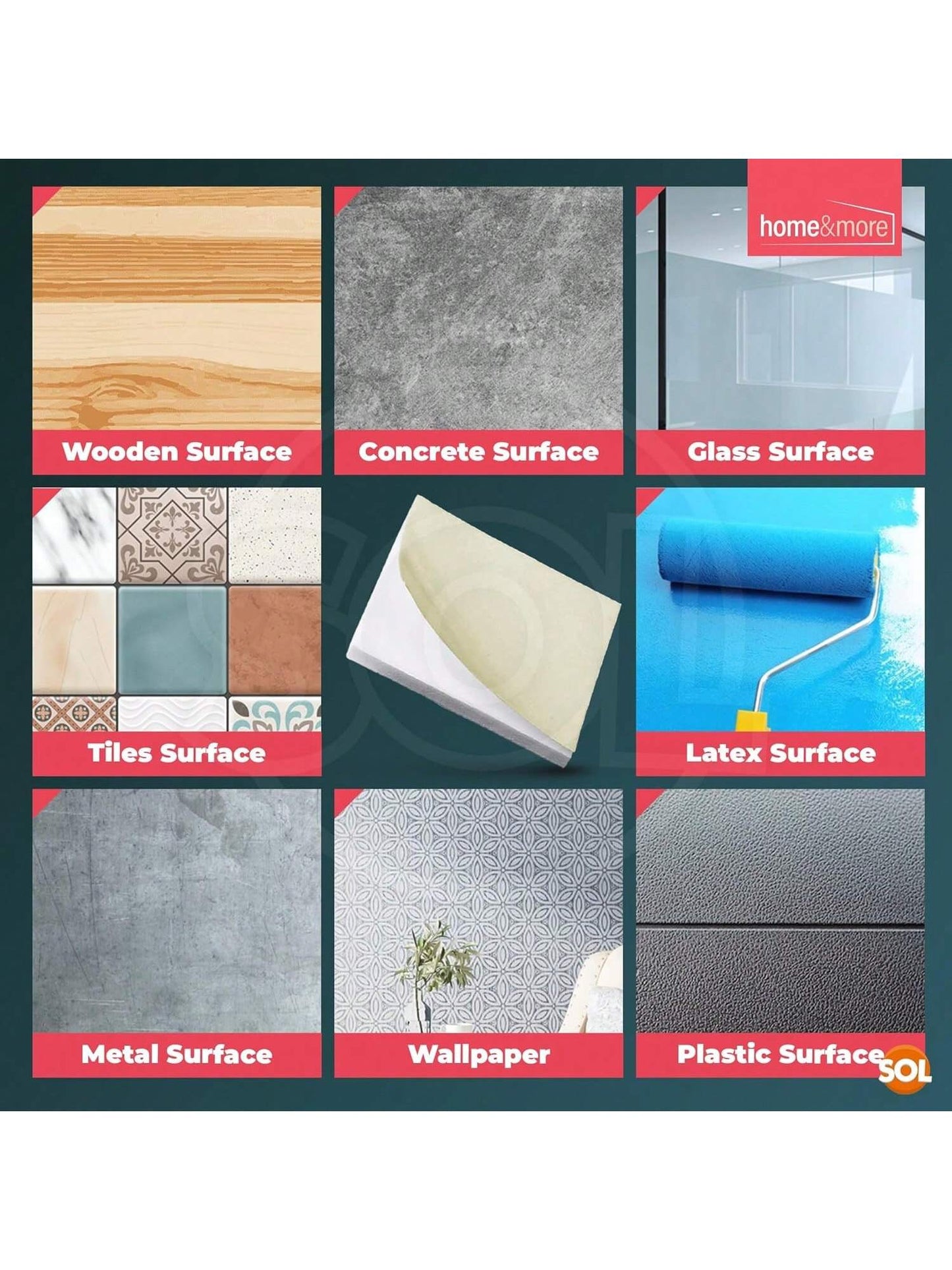 SOL 160pcs Interior Sticky Pads - 20mm Double-Sided Sticky Foam Pads For Wall Mounting, Card Making & Crafts - Heavy-Duty Square Adhesive Sticky Fixers