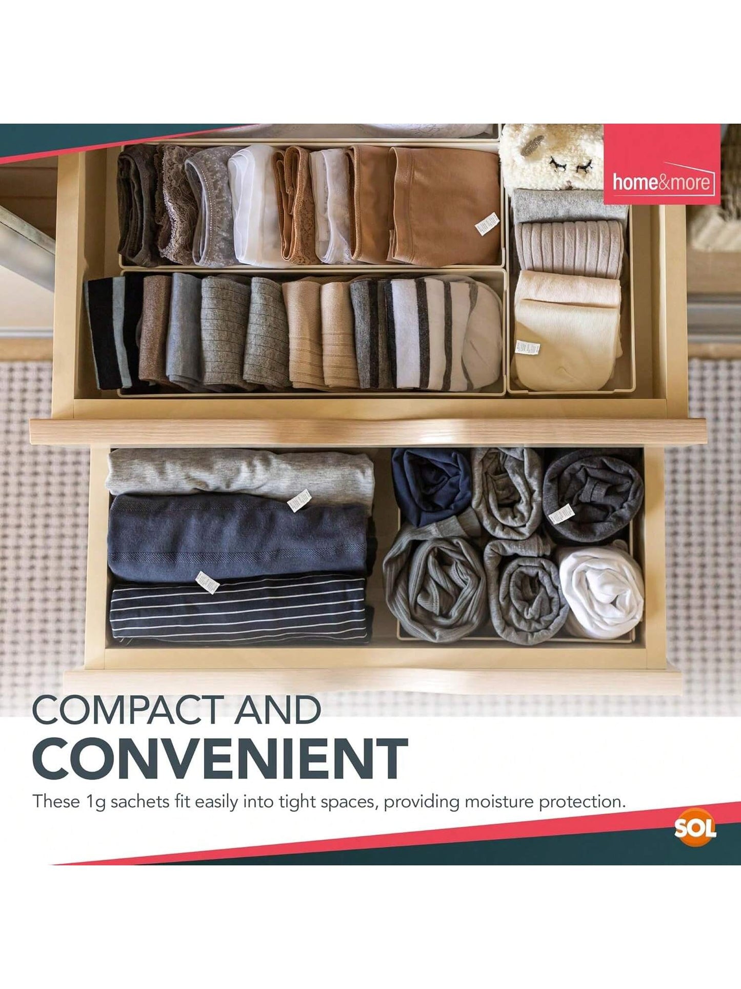 SOL 300pk Silica Gel Sachets For Clothes Container, Moisture Absorber Desiccant Sachets For Food Storage Contacts, Electronics & Bag, Compact, Lightweight & Durable Humidity Absorber Drying Agent Pack