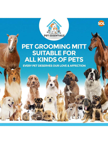 SOL 1pk Dog Grooming Brush For Pets, 12.5 X 8.6cm Soft Silicone Bristle Dog & Puppy Brush, Hand Strap Design For Secure & Comfortable Use, Lightweight, Easy To Handle & Clean, Ideal For Massage & Bath