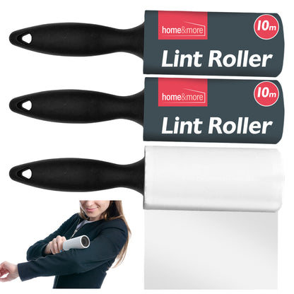 3pk x 10m Lint Roller Refills Rolls Pet Hair Clothes Fluff Dust Remover Sticky