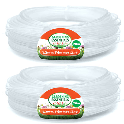 2x20M Garden Strimmer Trimmer Line Cord 1.2mm 1.6mm 2mm Nylon Wire Garden Grass
