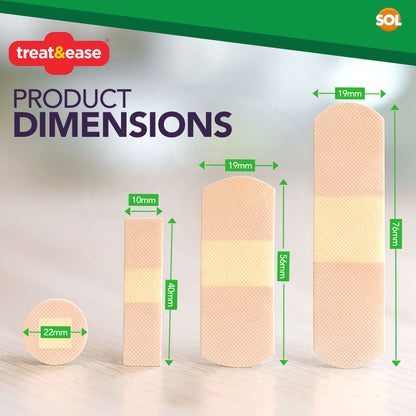 100pk Assorted Waterproof Adhesive Plasters Breathable First Aid Healing Bandage