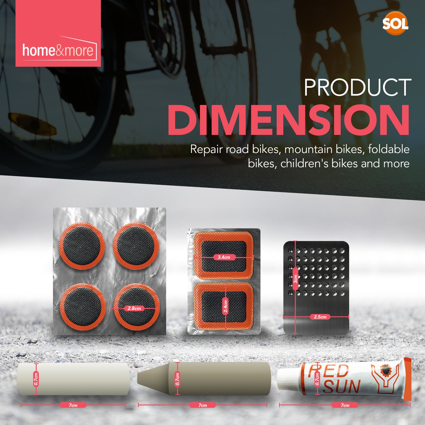 Bicycle Puncture Repair Kit | Tyre Tube Glue & Patches