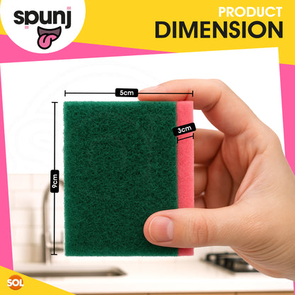 SOL 27pk Sponge Refill Heads, Pink & Green - Dishmop Scrubber Replacement