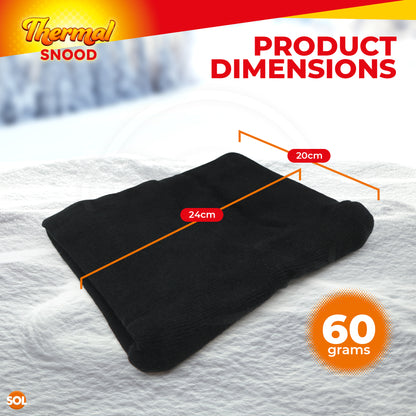 SOL 3pk Thermal Snoods for Men and Women - Thick Neck Warmer Fleece Snoods, Neck Gaiter for Winter - Warm and Comfortable Snoods for Walking, Skiing, and Outdoor Activities