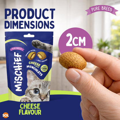 6-12pk Cat Pillow Chews Cheese Crunchy Cat Treats 125g Training Bulk Snack