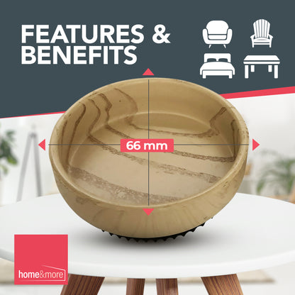 8 Rubber Base Castor Cups Non-Slip Wooden Floor Sofa Chair Furniture Protectors