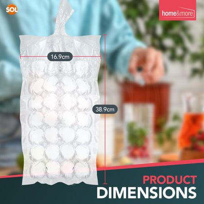 Ice Cube Freezer Bags | Makes 1,400 Cubes for BBQ, Drinks | 50 Pack