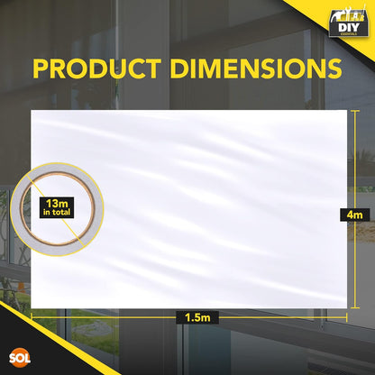 Window Insulation Film Kit 1.5Mx4M | Shrink Fit Double Glazing Draught Excluder