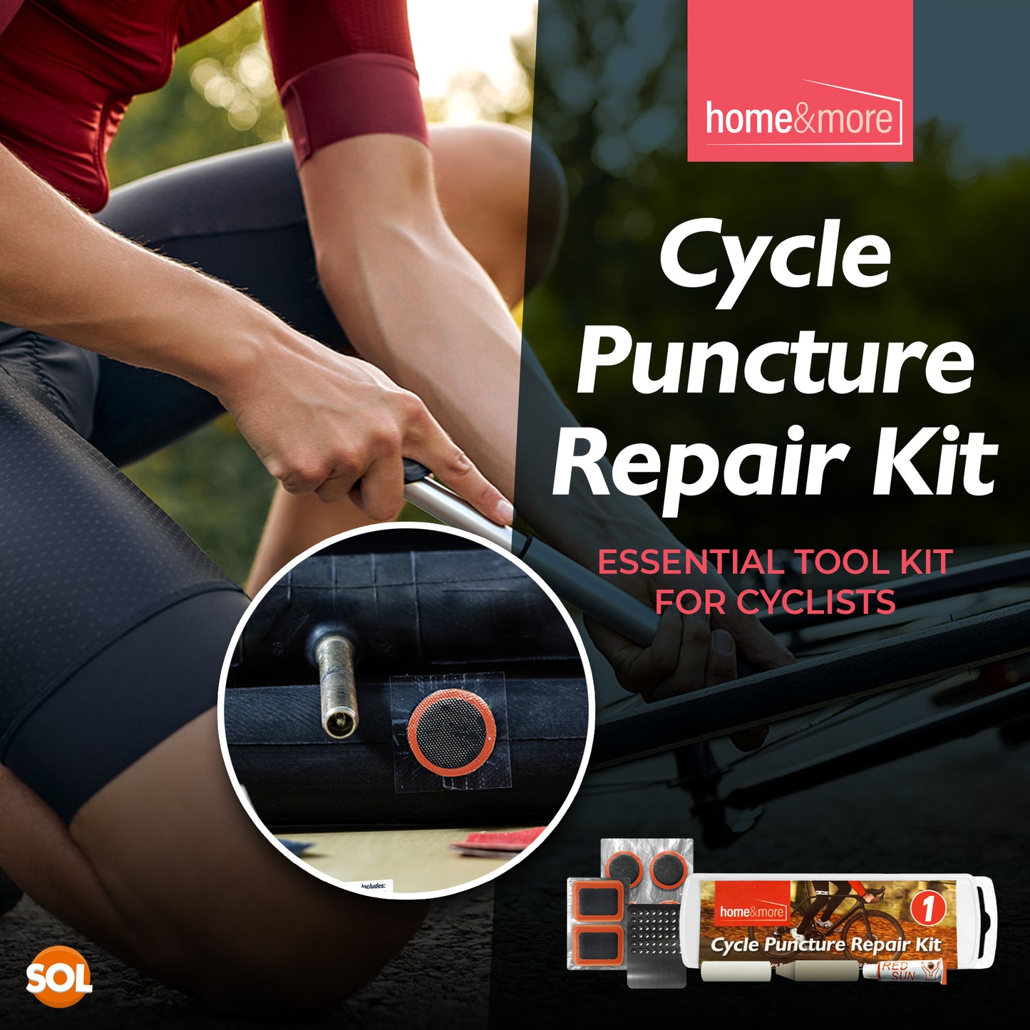 Bicycle Puncture Repair Kit | Tyre Tube Glue & Patches