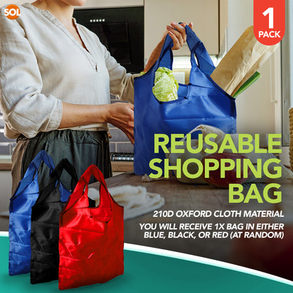 Reusable Foldable Shopping Bag In Pouch Ladies Eco Large Grocery Fold Away Tote