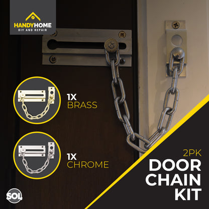 Door Chain Security Lock For Heavy Duty Bolt Guard Latch Front Safety Catch