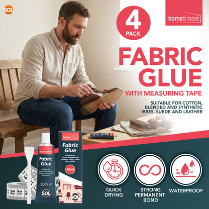 Fabric Glue 50ml | Washable Repair Adhesive for Sewing