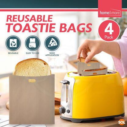 Reusable Toastie Bags | Non-Stick Toaster Sandwich Pockets | 4 Pack
