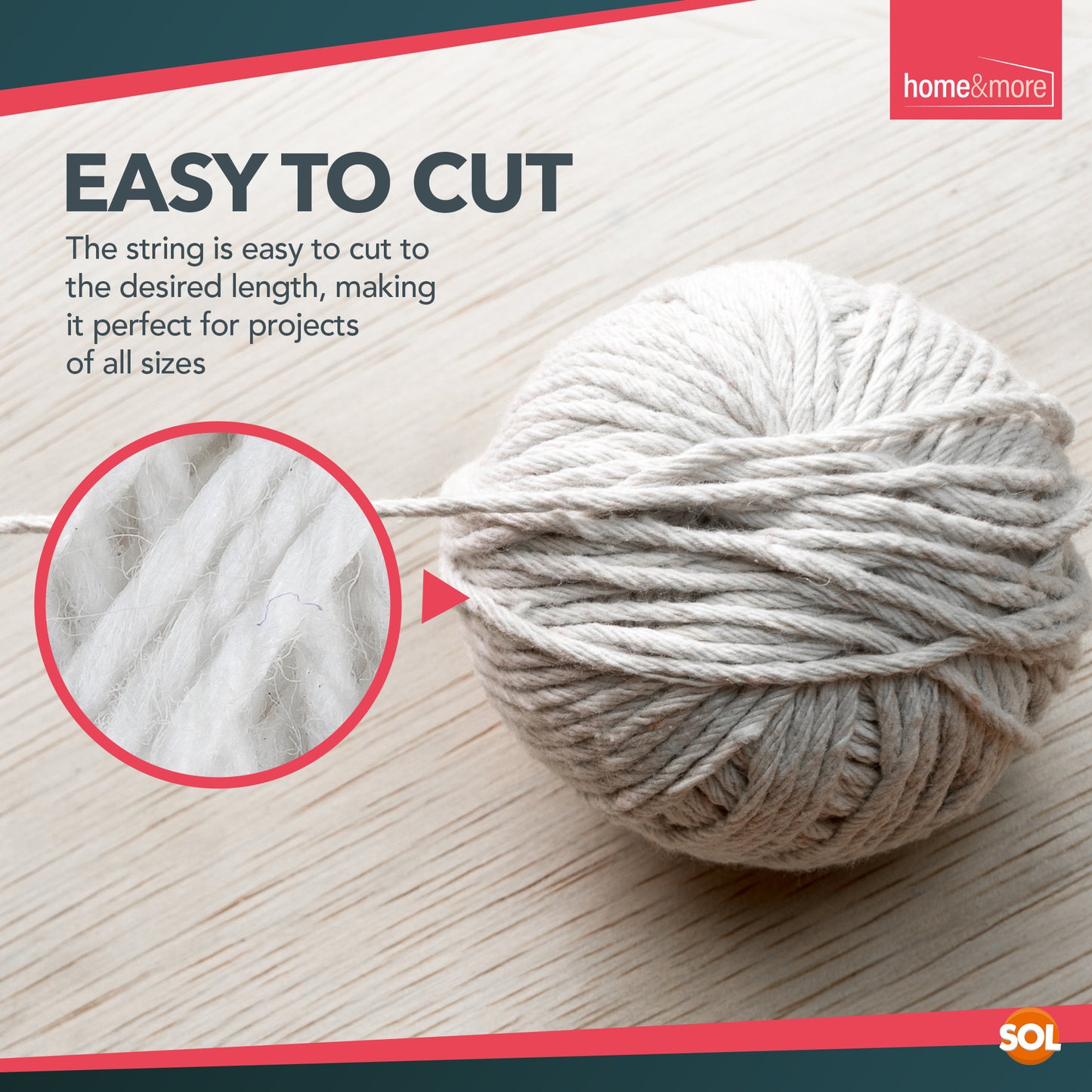 6PK  2mm 150M White String Cotton Twine Craft Cord Rope Gift Wrap