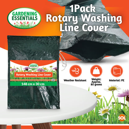 Rotary Washing Line Cover | Heavy Duty Waterproof Garden Parasol | Clothes Airer