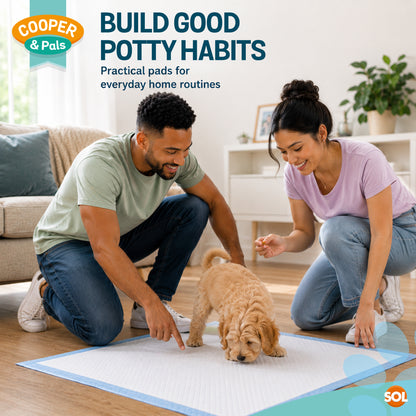 100pk Puppy Training Pads Premium Puppy Pads Perfect for Puppy Toilet Training, Dog Training Pads for Puppy Training, Ideal Indoor and Outdoor Pee Pads Dogs, Absorbent Dog Pee Pad for your Furr Baby