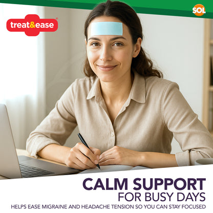 SOL 24pk Migraine Cooling Patches - Soothe Headache Strips