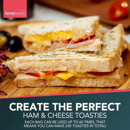 Reusable Toastie Bags | Non-Stick Toaster Sandwich Pockets | 4 Pack