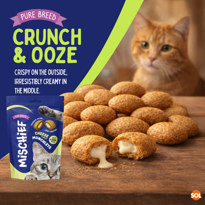 6-12pk Cat Pillow Chews Cheese Crunchy Cat Treats 125g Training Bulk Snack