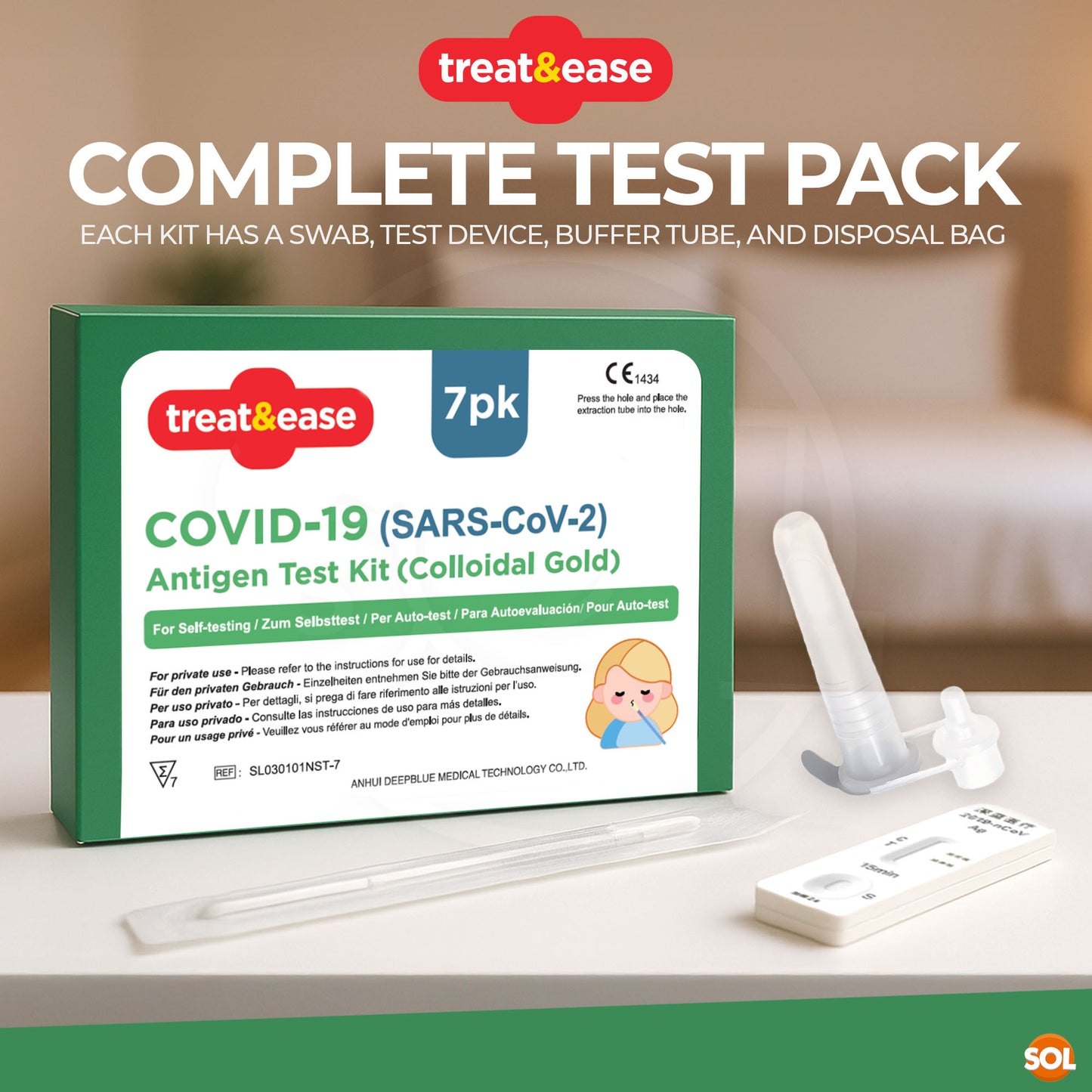 70pk Bundle of COVID-19 (SARS-CoV-2) Antigen Test Kit - Nasal