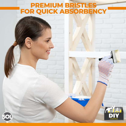 96pk Bulk Fence Paint Brushes - Block Brush Set - Decking Paint Brush - Shed and Fence Brush - Masonry Paint Brush - Wallpaper Brush - Large Paint Brush for Maintenance, Repair and Home Improvement