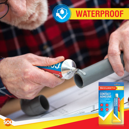 1pk Contact Adhesive Glue Tube 40ml – Waterproof Strong Multi Use