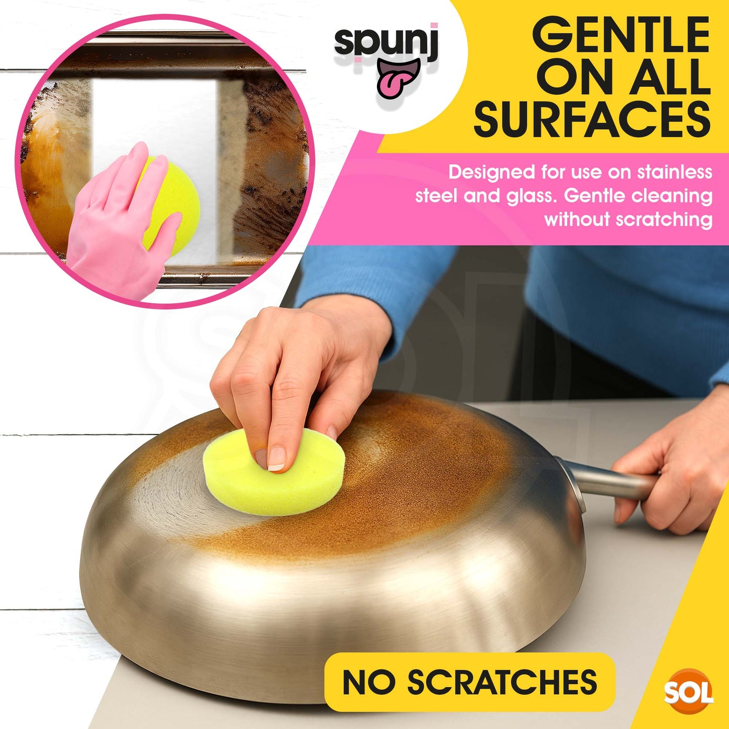 Spunj Natural Cleaning Clay Paste | All Purpose Stain Remover | 2 Pack