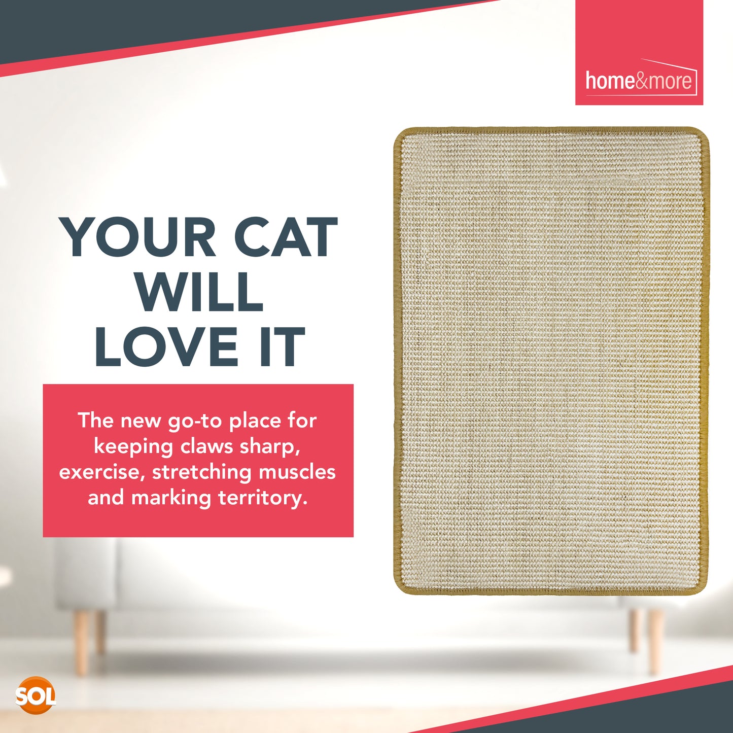 2pk Cat Scratching Mat Sisal 60x40cm Kitten Scratcher Board Pad Pet Toy Supplies