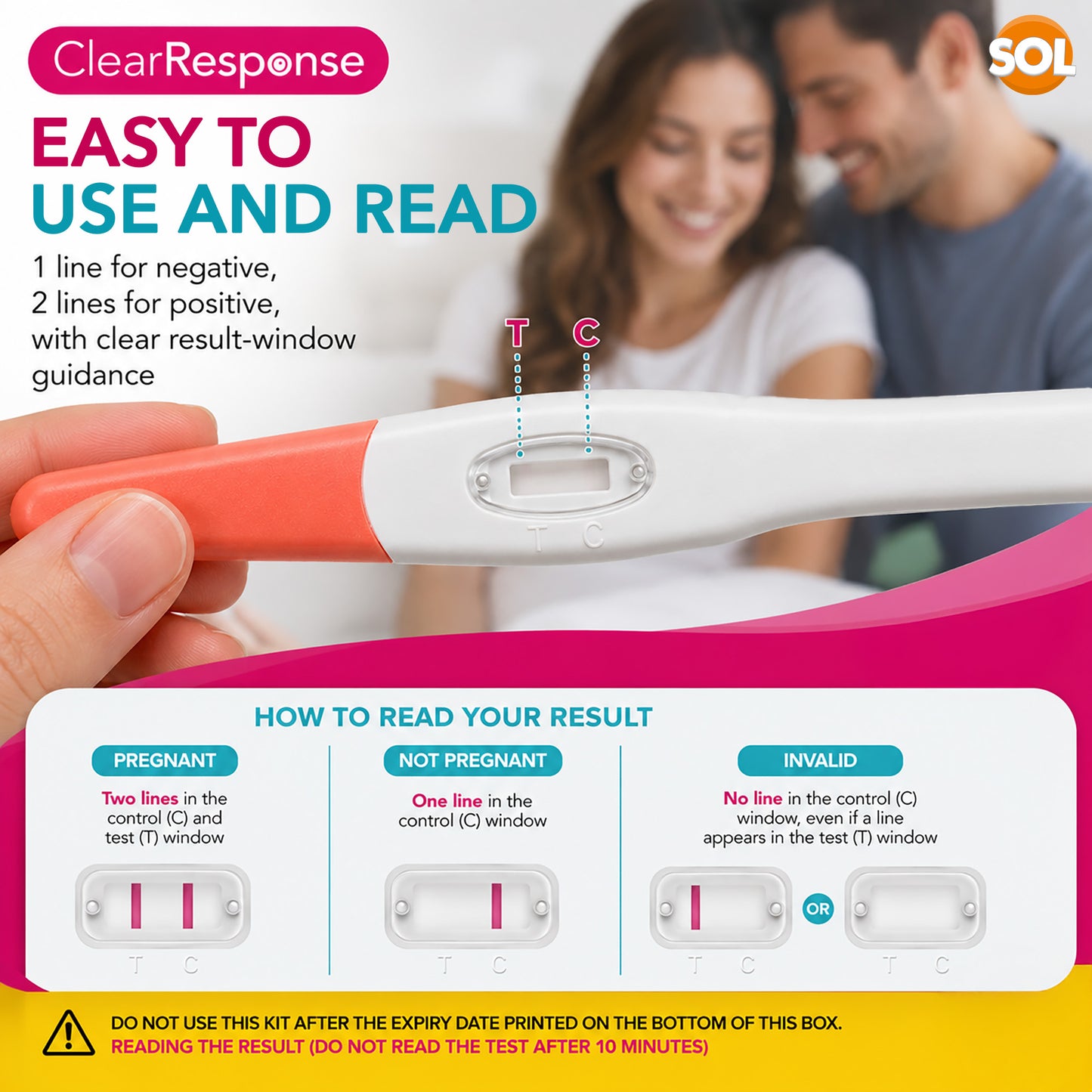 Midstream Pregnancy Test Sticks HCG Early Detection Kit | 3 Pack
