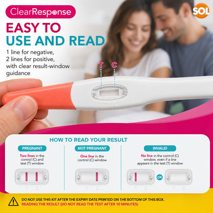 Midstream Pregnancy Test Sticks HCG Early Detection Kit | 3 Pack