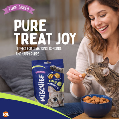 6-12pk Cat Pillow Chews Cheese Crunchy Cat Treats 125g Training Bulk Snack