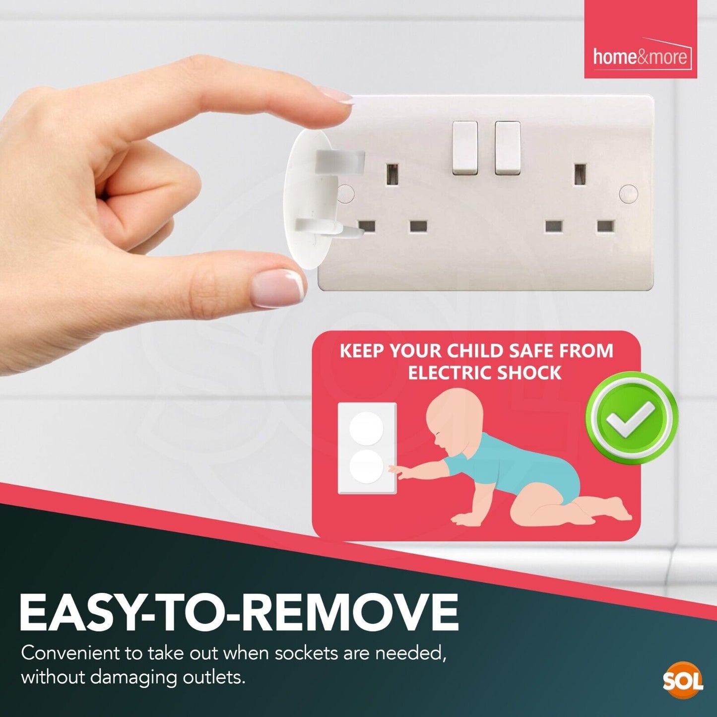 20-40 Plug Socket Covers | Child Baby Electrical Mains Power Safety Protector UK
