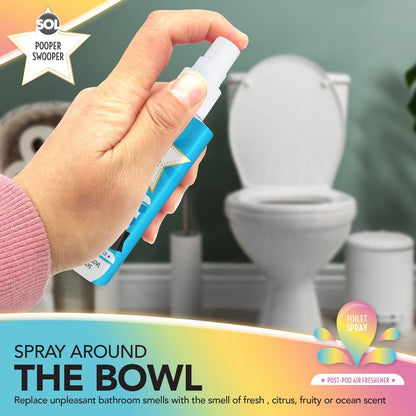 Pooper Toilet Spray | Citrus Ocean Fruity Fragrance | 6 Pack
