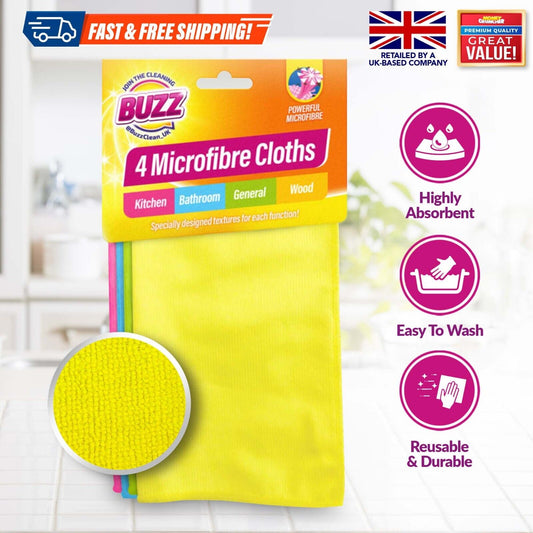 20pk Microfiber Cleaning Cloths Lint Free Microfibre Kitchen Car Polishing Towel