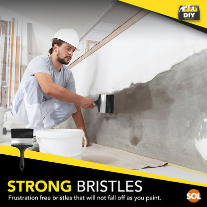 1-2pk 5 Inch Paint Brushes - For Interior & Exterior Painting with No Bristle Loss & Comfortable Handle