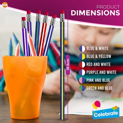 24-48 Soft Flexible Bendy Pencils with Erasers | Magic Bend Kids Children School